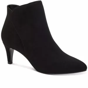 Alfani Women's Harpper Kitten-Heel Booties Black Leather Sz 9.5