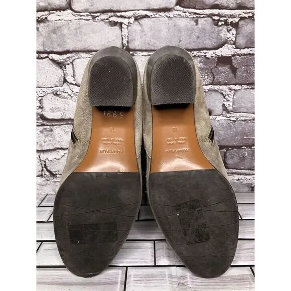 Aquatalia Taupe Suede Leather Side Zip Heel Ankle Booties Women’s Sz 10M US/41EU