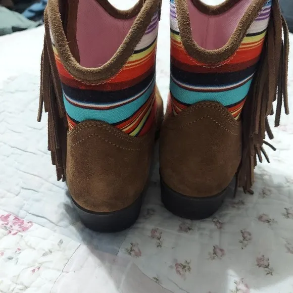 Ariat fringe ankle booties