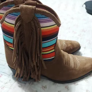 Ariat fringe ankle booties