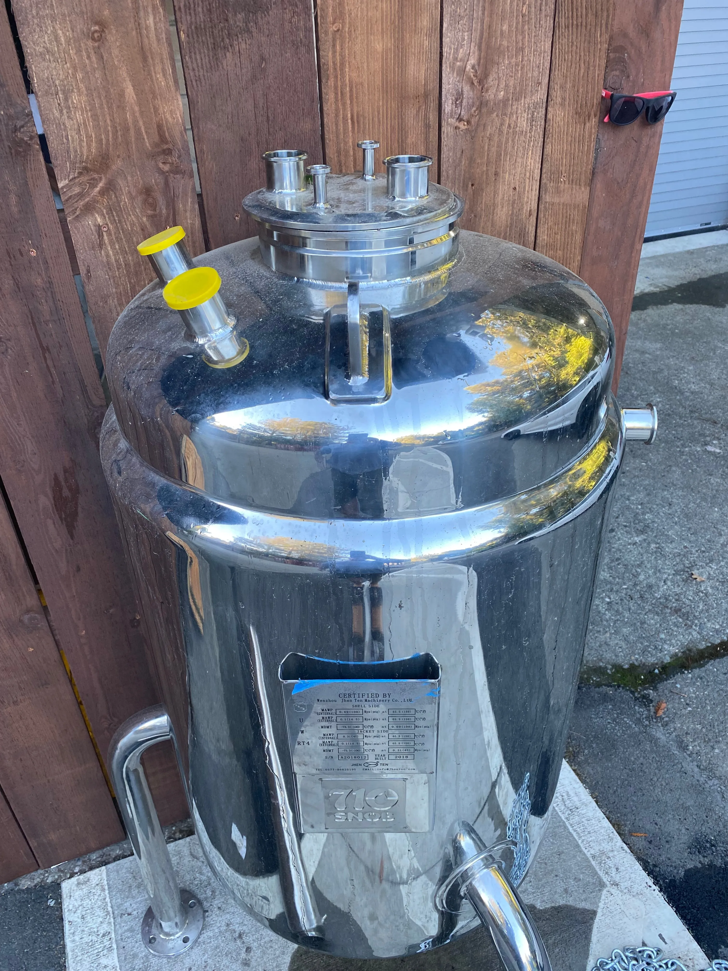 ASME  Jacketed Reactor- decarb, crystallization, Decarboxylation vessels