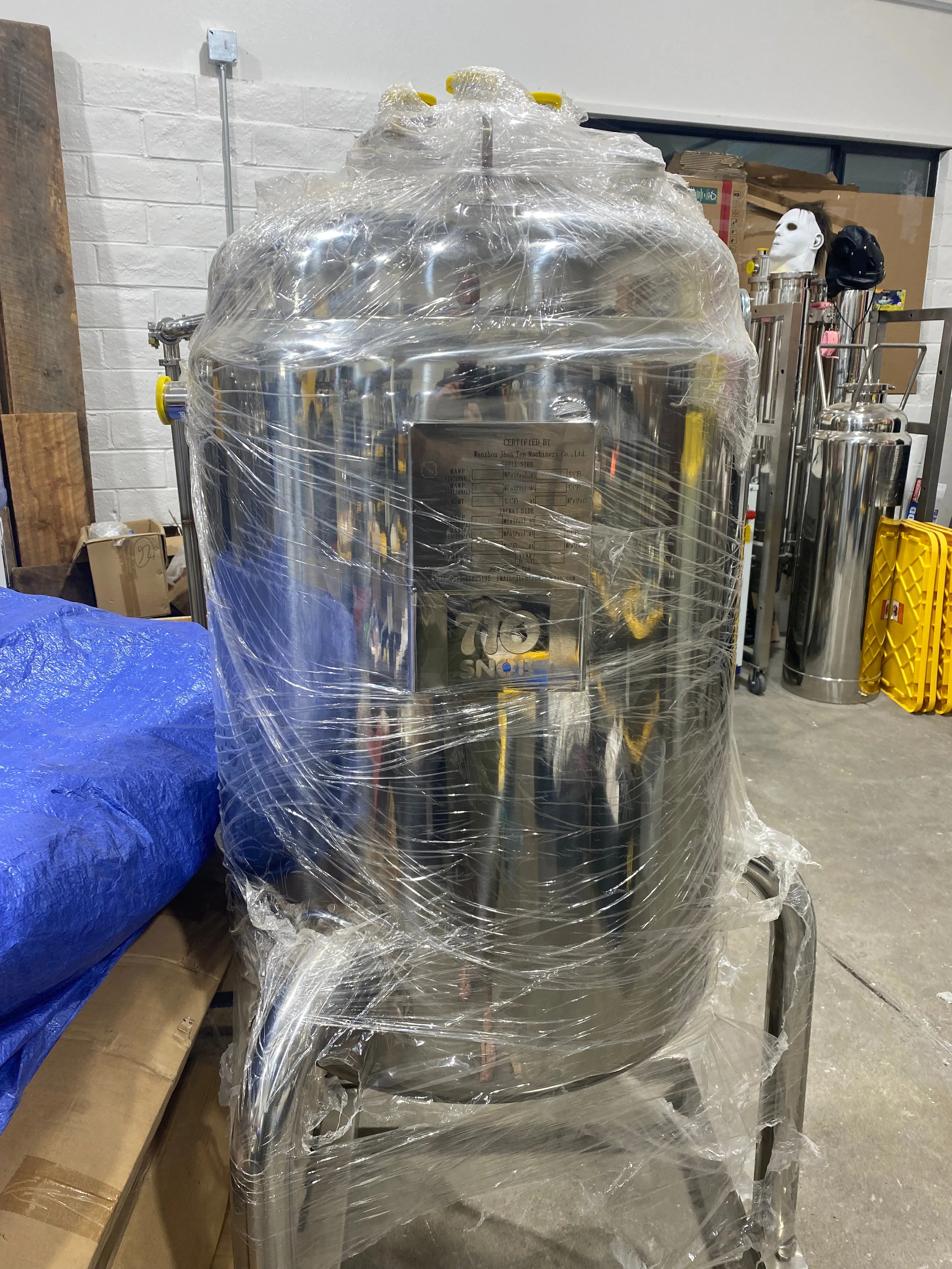 ASME  Jacketed Reactor- decarb, crystallization, Decarboxylation vessels