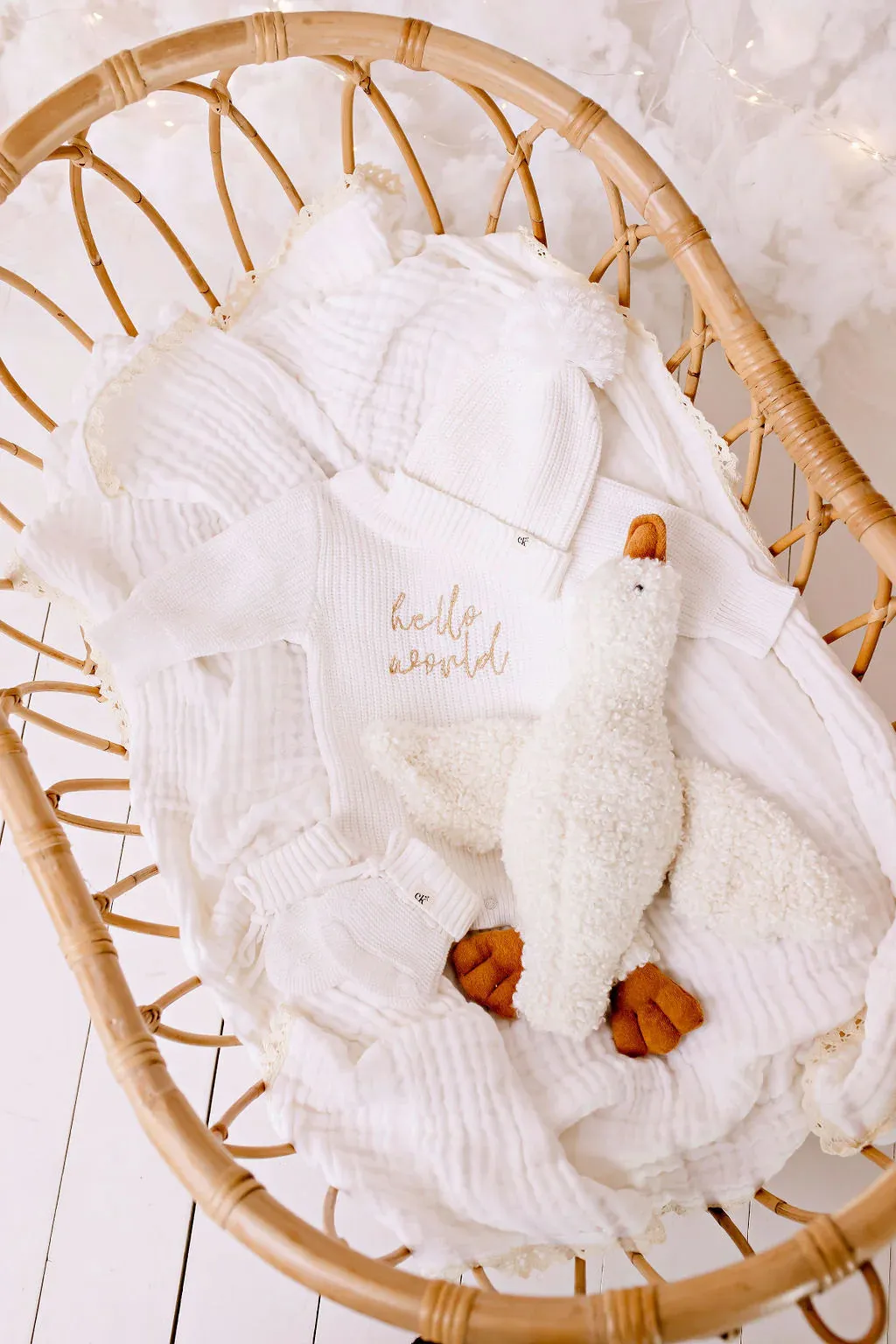 Baby Knit Beanie - Snow