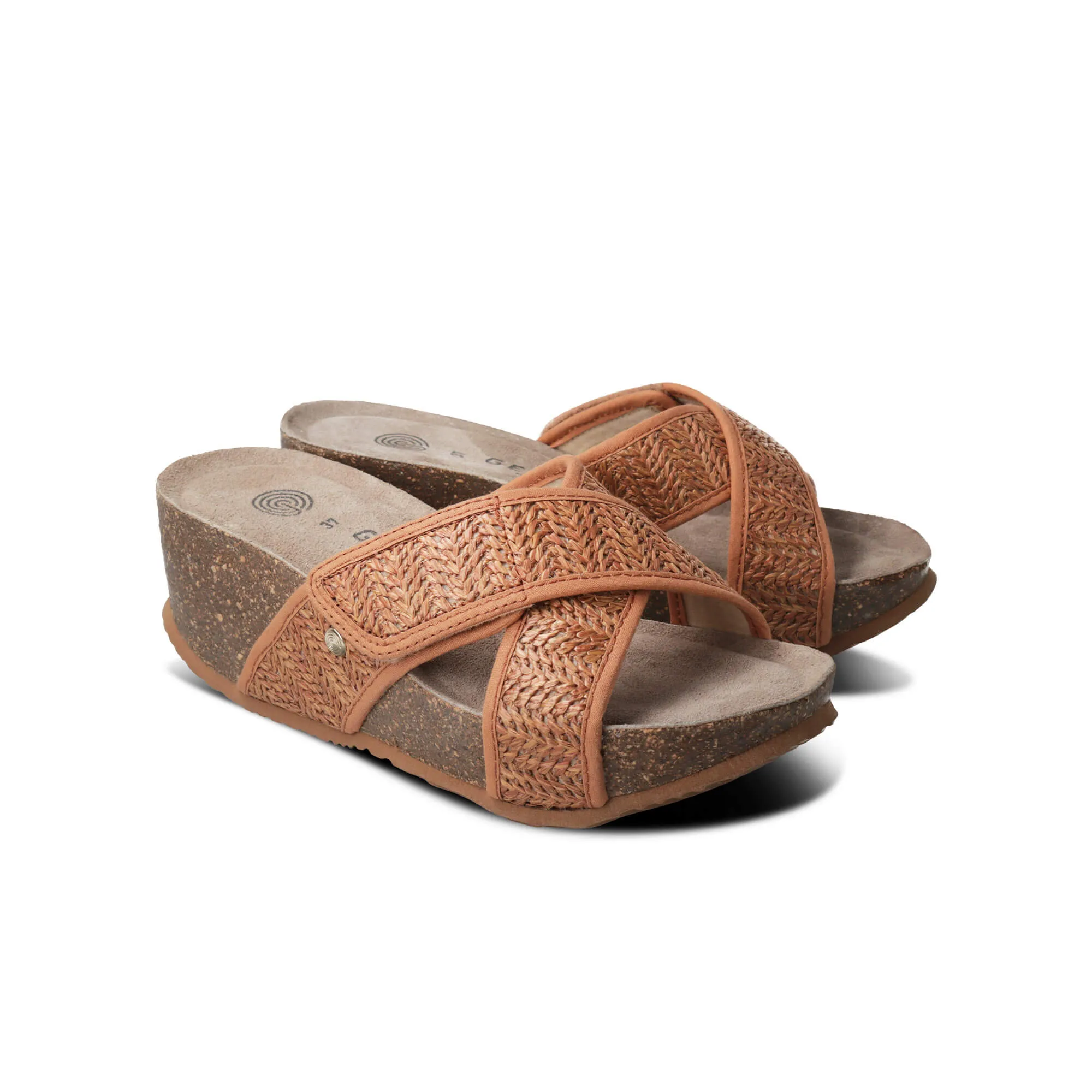 Benicasim Brown Raffia Sandal