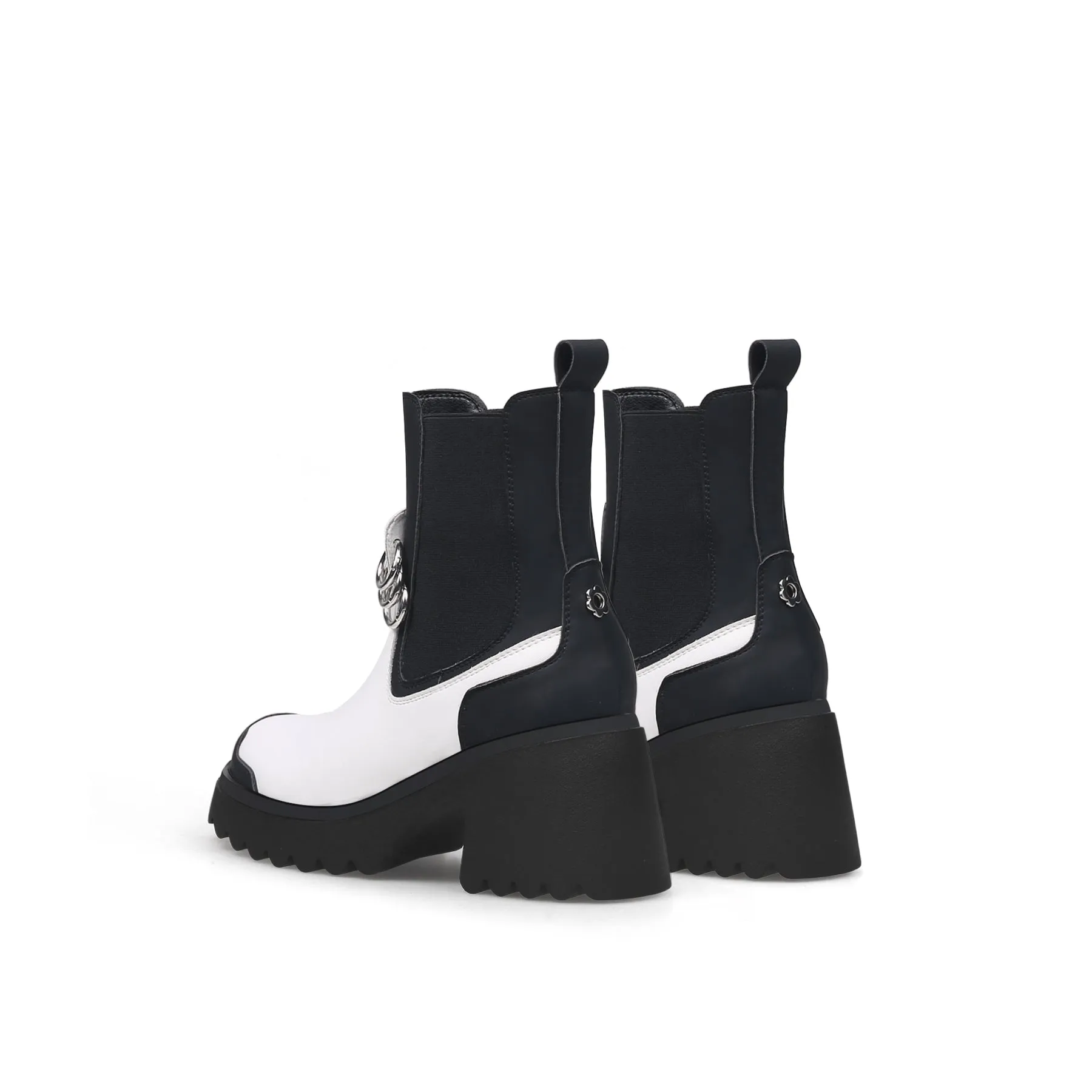 Block Color Leather Chelsea Boot