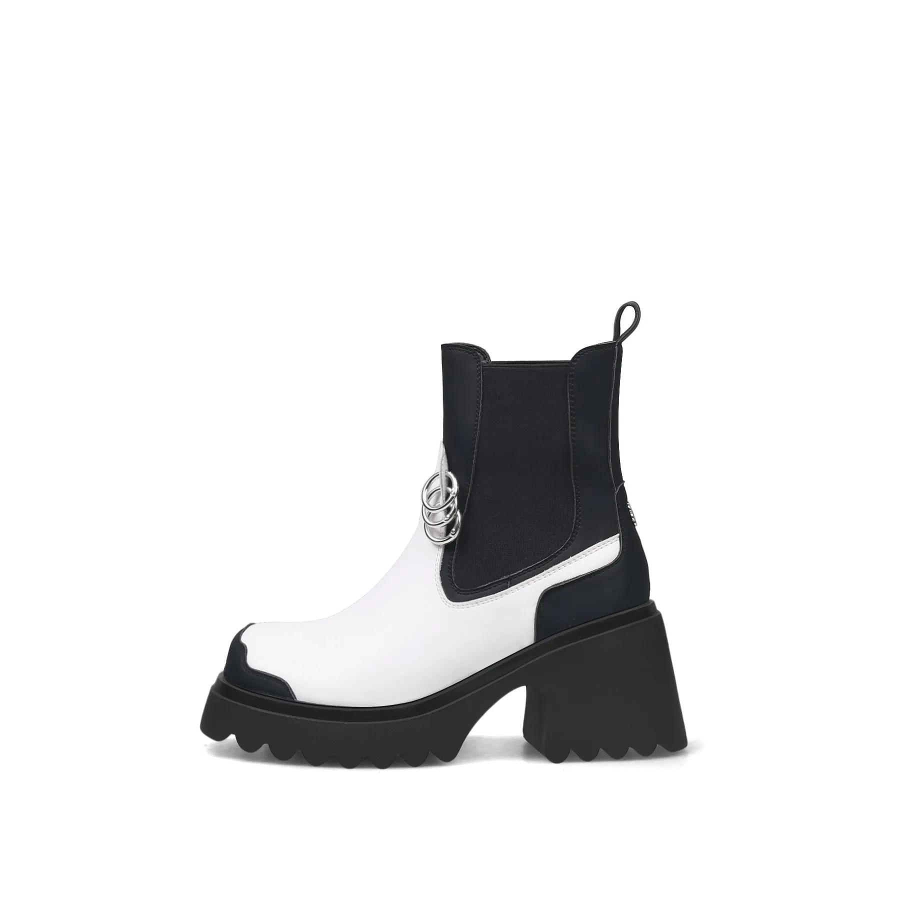 Block Color Leather Chelsea Boot
