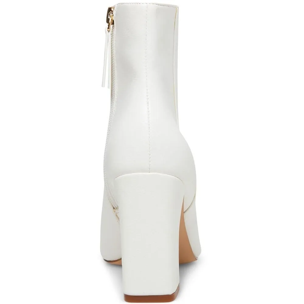 Block Heel Pointed Toe Bootie