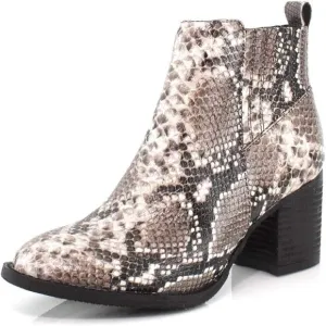 Blondo Noa Waterproof Snakeskin Genuine Leather Ankle Booties Size 6.5