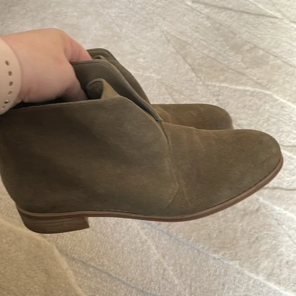 Blondo Verona Waterproof Olive Brown Suede Leather Ankle Booties