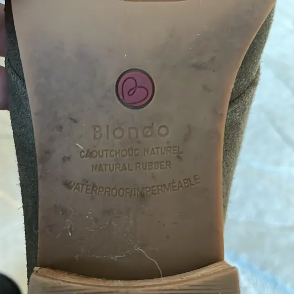 Blondo Verona Waterproof Olive Brown Suede Leather Ankle Booties