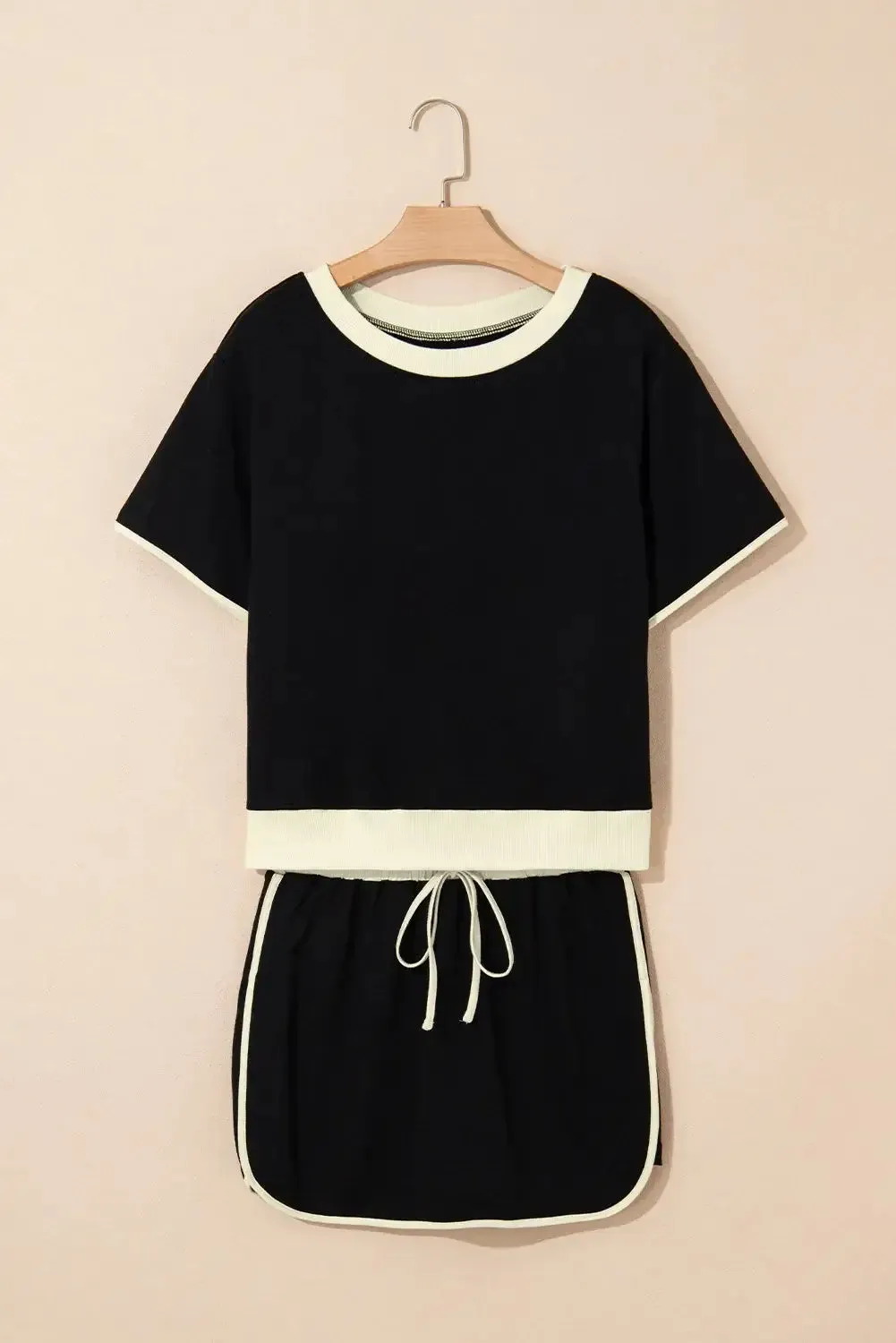 BOARDWALK BREEZE- SKORT SET (black)