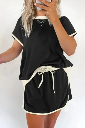BOARDWALK BREEZE- SKORT SET (black)
