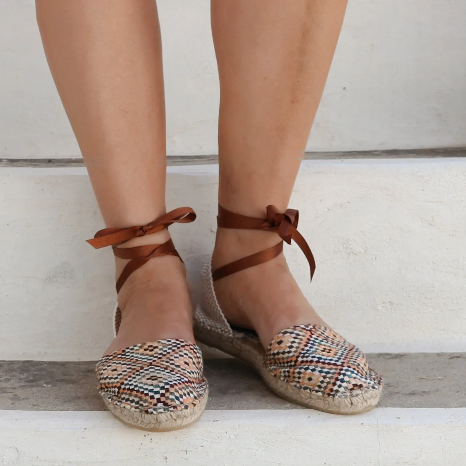 Boho  Print Vegan Espadrilles Sandals