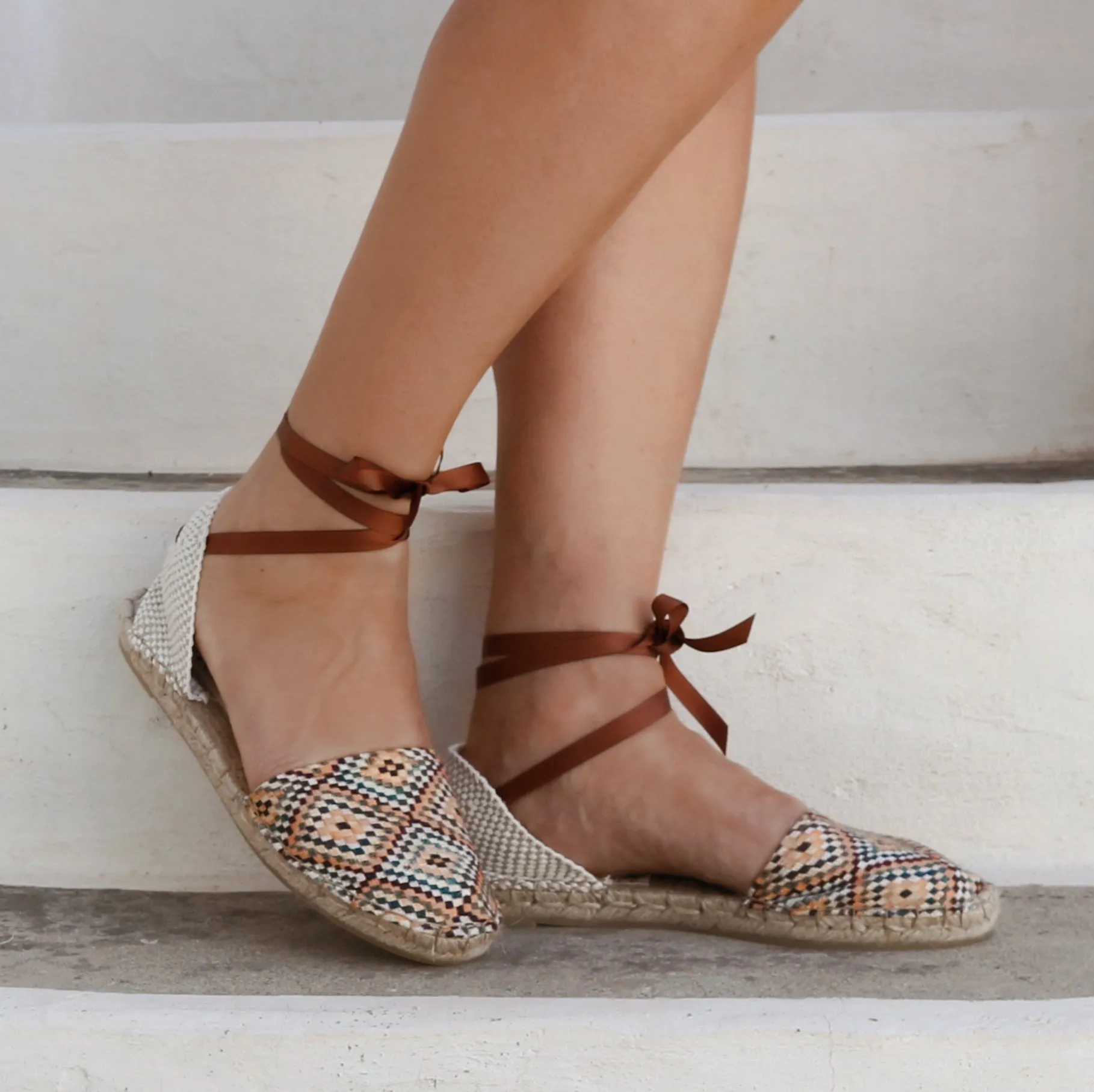 Boho  Print Vegan Espadrilles Sandals