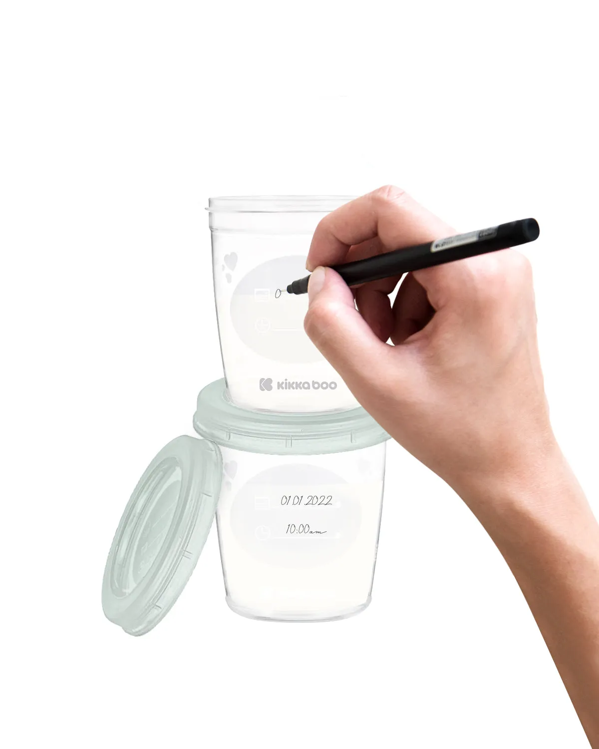 Breast Milk Storage Containers with adaptor Mint