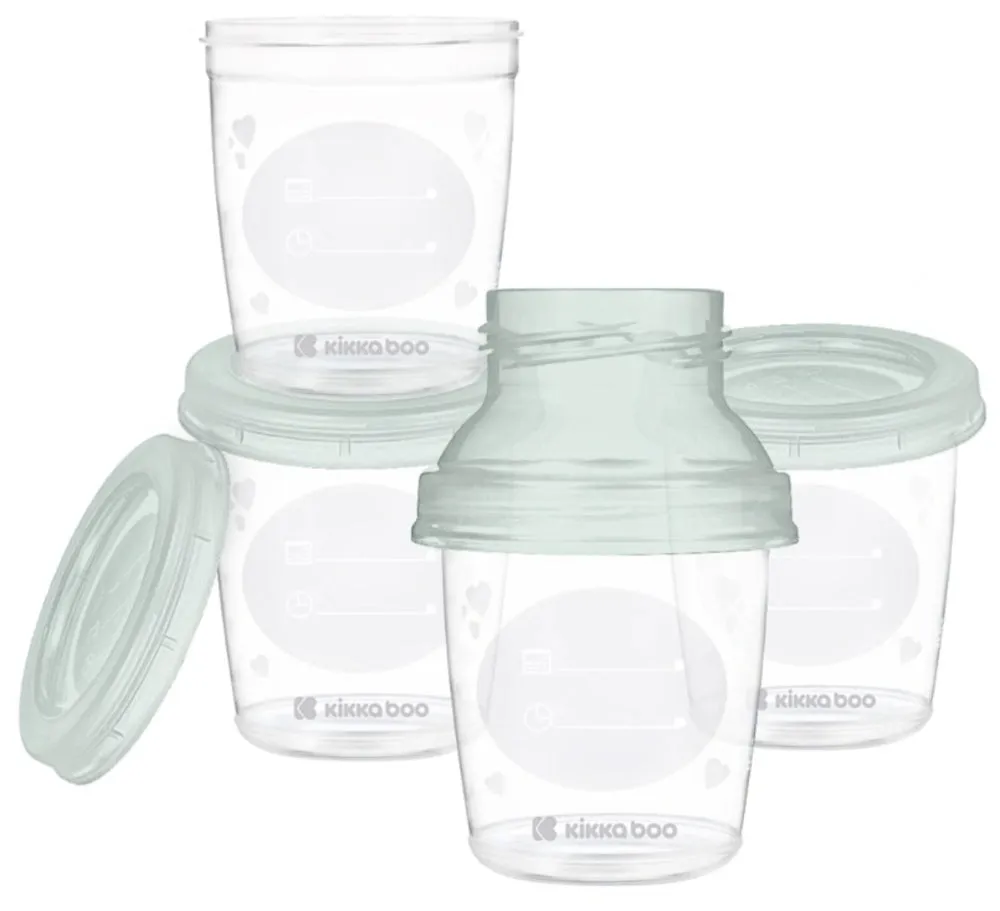 Breast Milk Storage Containers with adaptor Mint