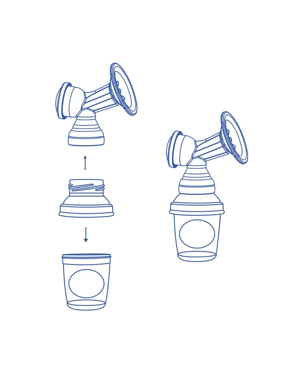 Breast Milk Storage Containers with adaptor Mint