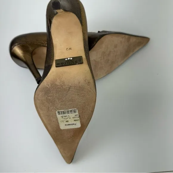 Bridget Shuster pumps Bronce tarnish Pointed Toe Flour De Lis baroque vampire