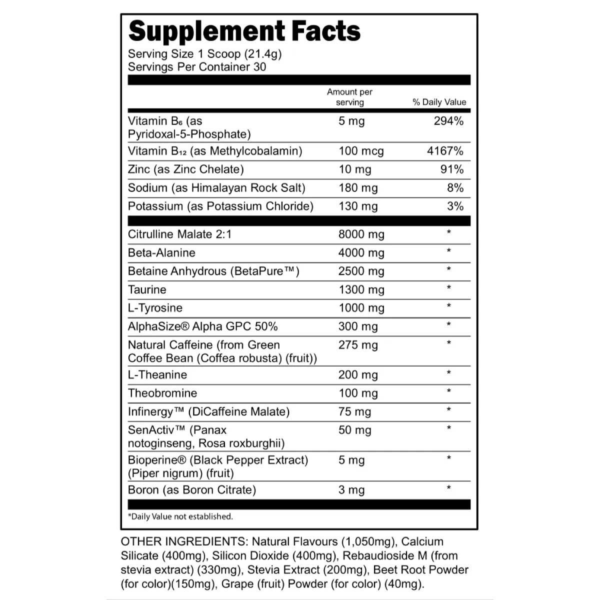 BULK BLACK Pre-Workout