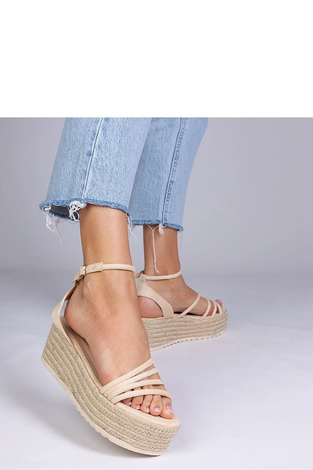 Buskin espadrille sandals on the Panola platform