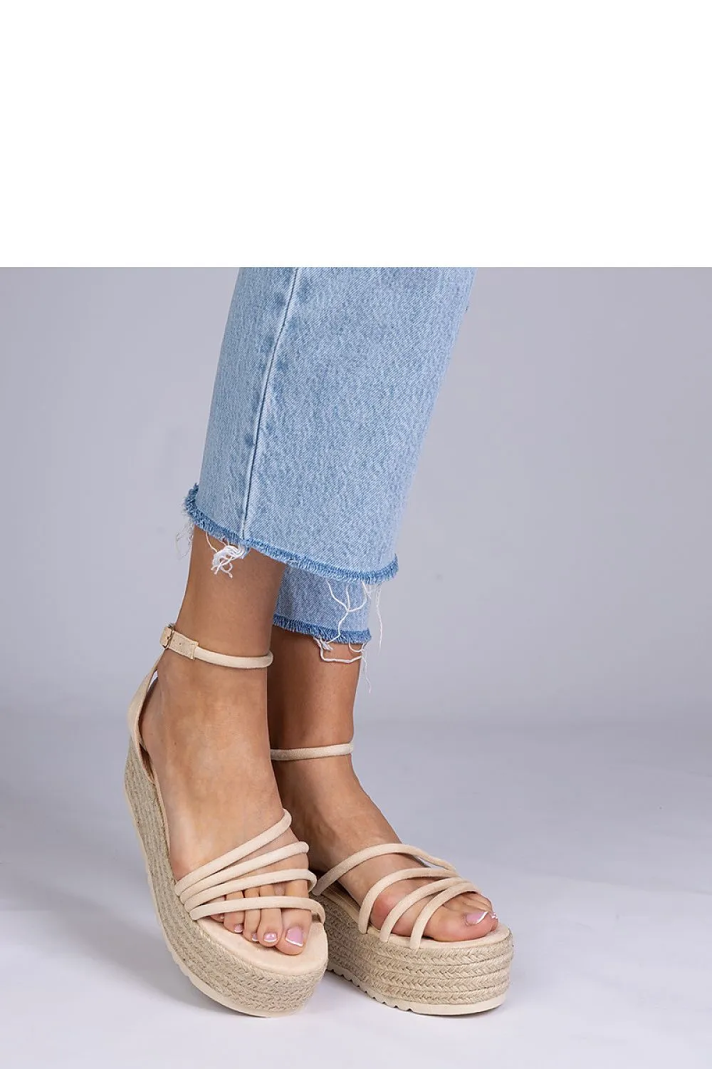 Buskin espadrille sandals on the Panola platform