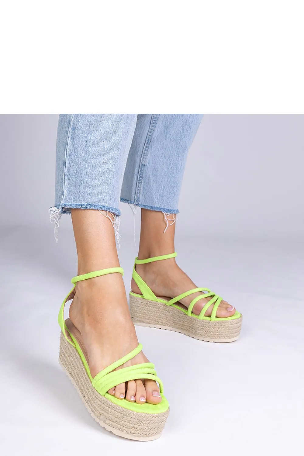 Buskin espadrille sandals on the Panola platform
