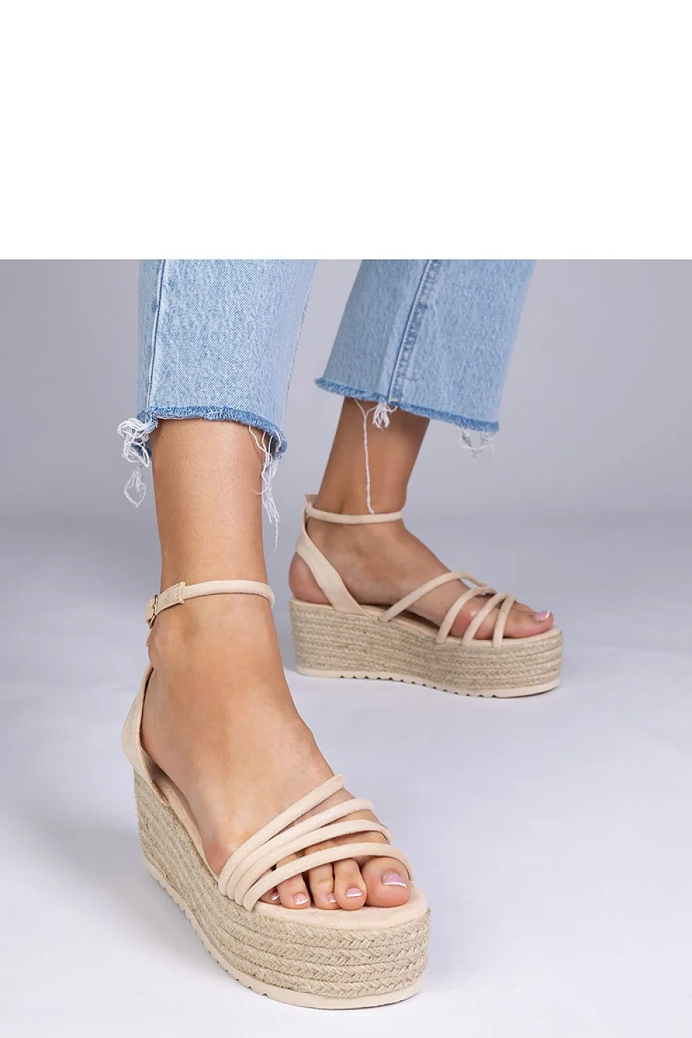 Buskin espadrille sandals on the Panola platform