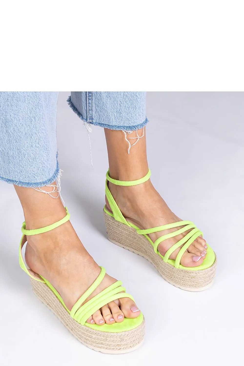 Buskin espadrille sandals on the Panola platform