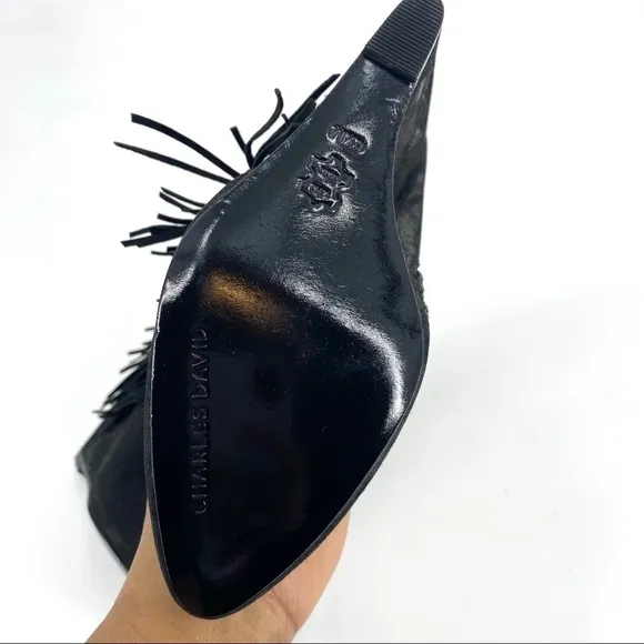 Charles David Fringe Ankle Booties. Size 6 1/2 M
