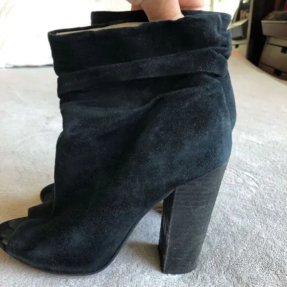 Chinese Laundry by Kristin Cavallari Black Suede Laurel Peep Toe Bootie