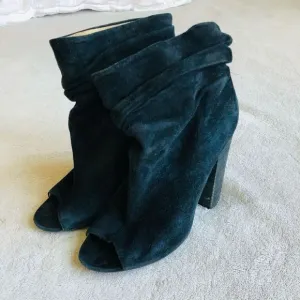 Chinese Laundry by Kristin Cavallari Black Suede Laurel Peep Toe Bootie