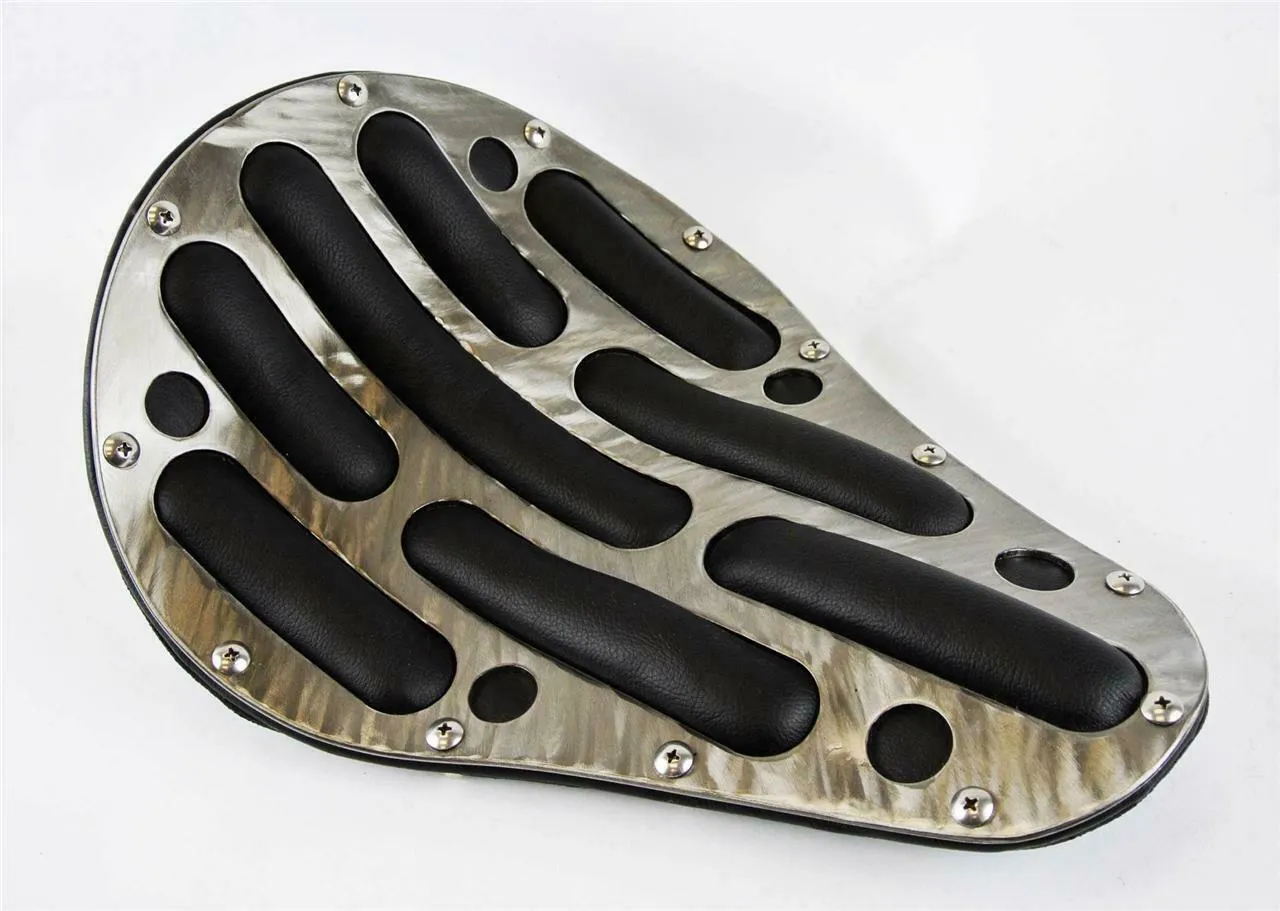 Chopper Harley Sportster Seat Easy Rider Steel Powder Coat Soft BL Leather