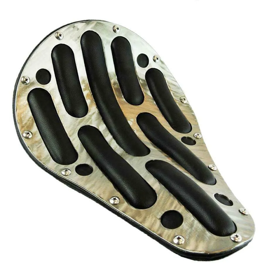 Chopper Harley Sportster Seat Easy Rider Steel Powder Coat Soft BL Leather