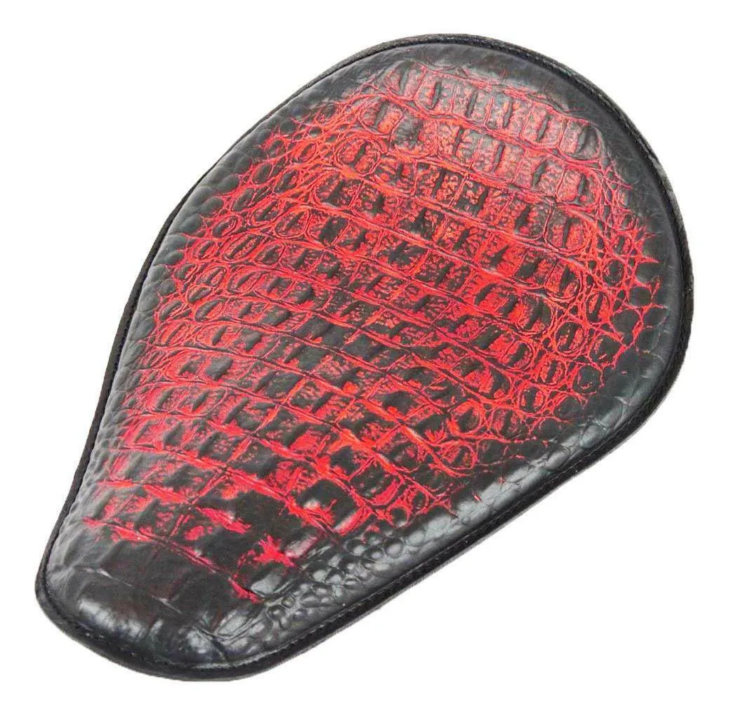 Chopper Harley Sportster Spring Solo Seat Motorcycle 11x14 Ant Red Alligator USA