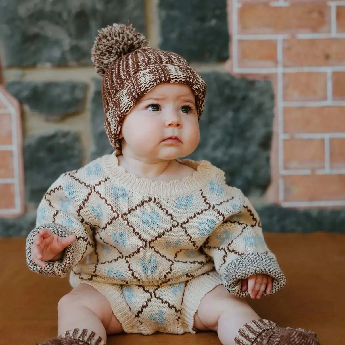 Chunky Cotton Beanie | Chocolate