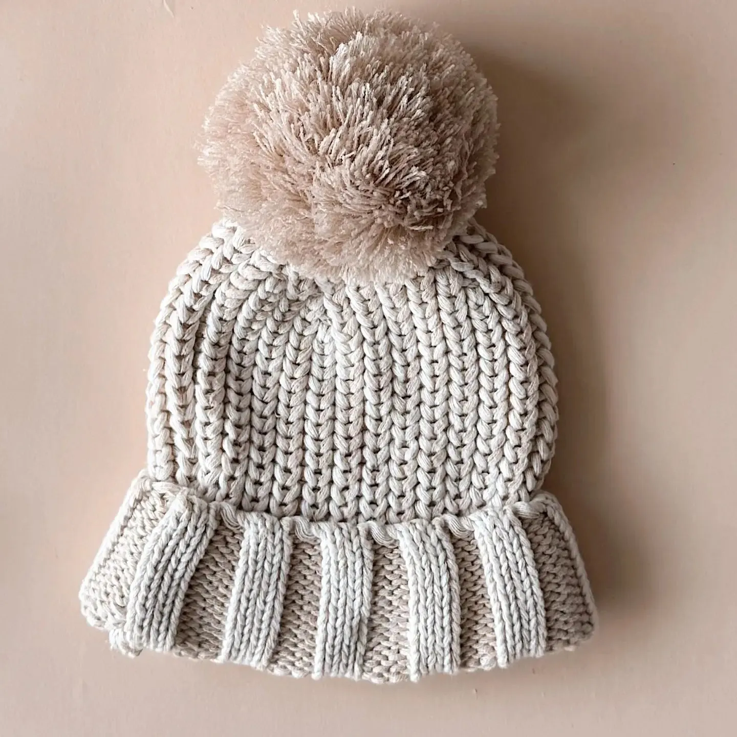Chunky Cotton Beanie | Oat