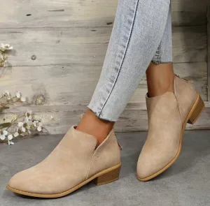 Chunky heel booties