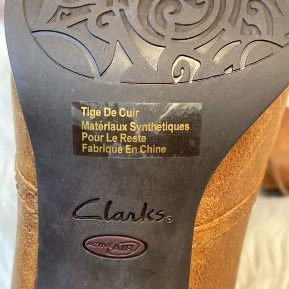 Clarks Artisan Alpine Melt Cognac Leather Booties, Size 11M