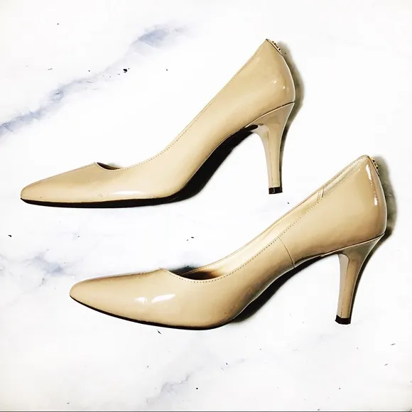 Cole Haan Grand OS Nude Patent Leather Heels Pumps