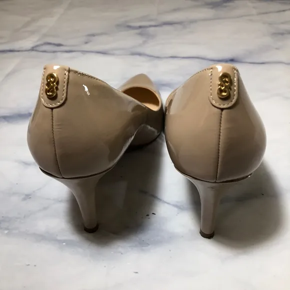 Cole Haan Grand OS Nude Patent Leather Heels Pumps