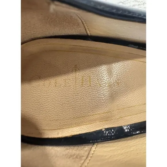 Cole Haan NikeAir Women's Slip On Patent Leather Heels Pumps Navy Blue Size 9B