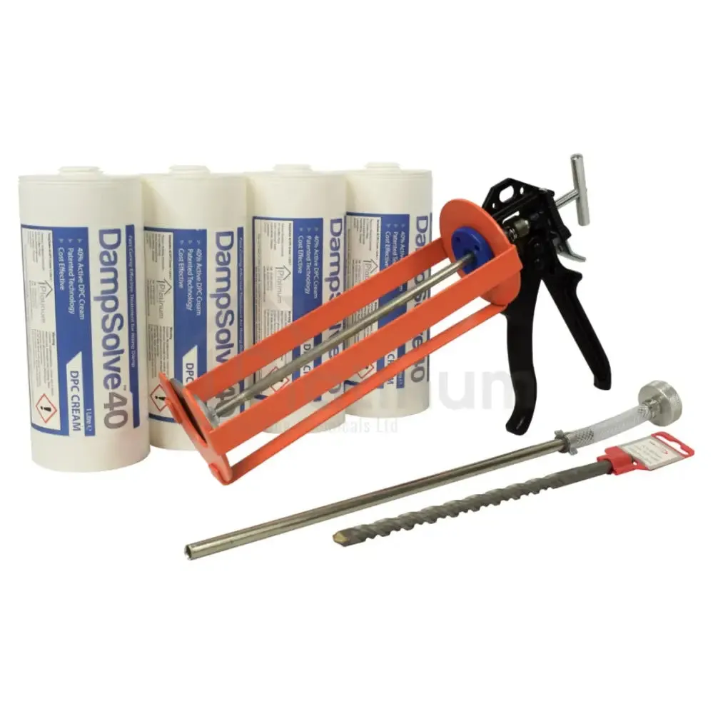 DampSolve-40 High Strength Damp Proof Cream - 1 Litre Cartridge Kits
