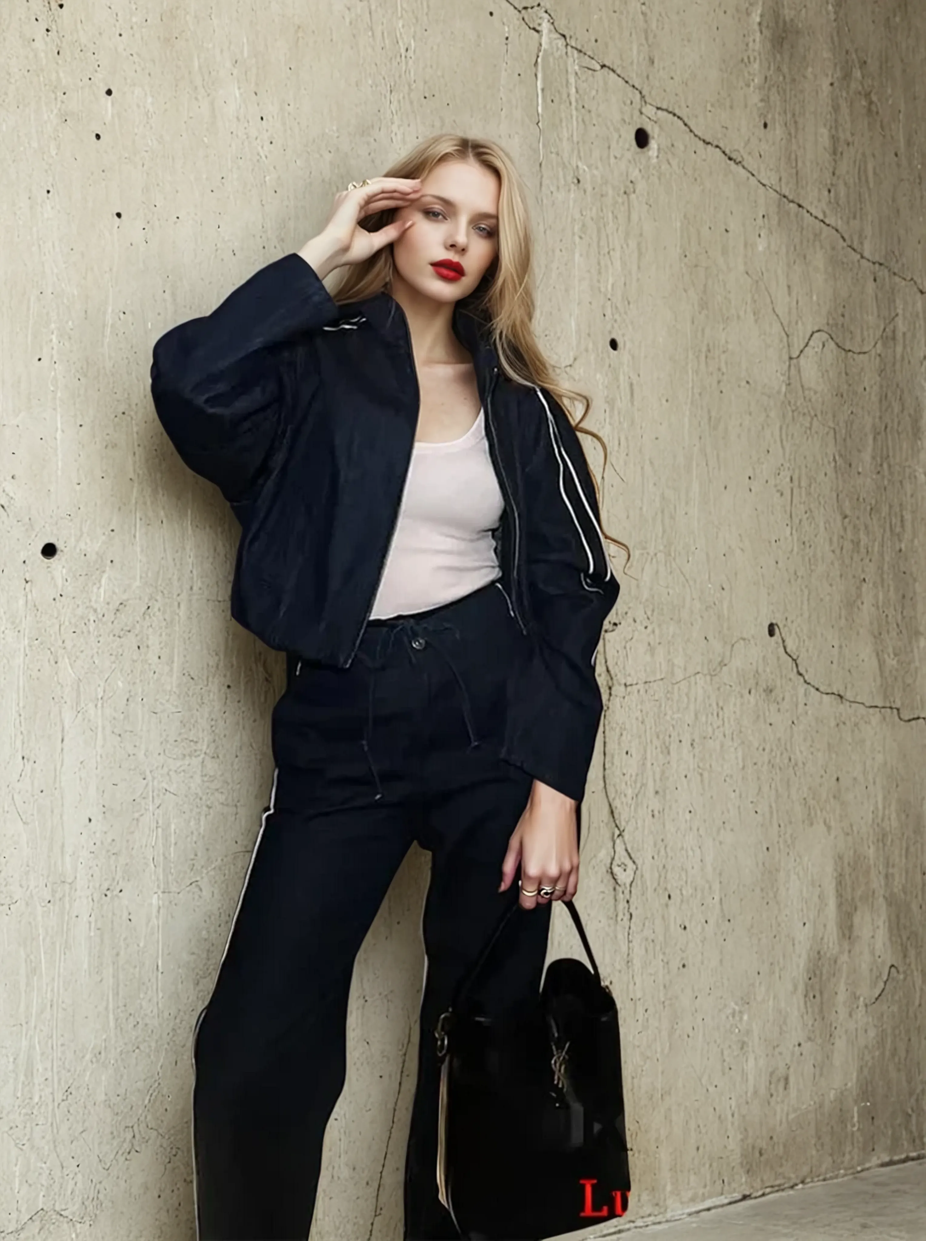 Denim Track and Field Set