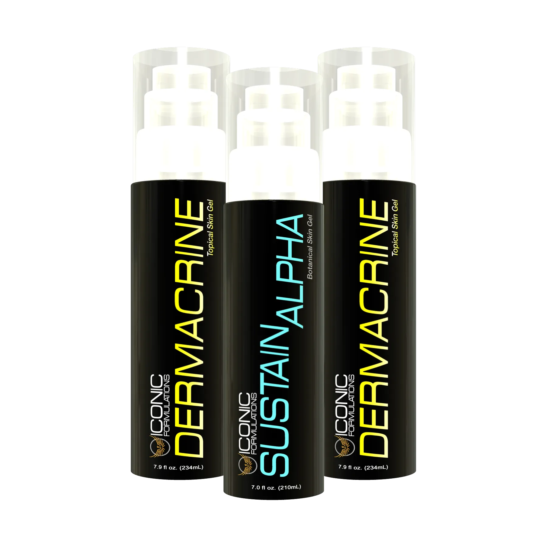 Dermacrine Sustain Alpha 3 Bottle Stack