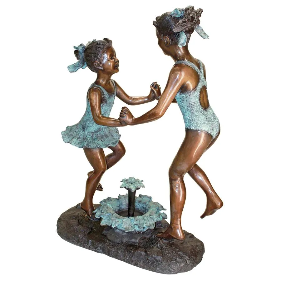 Design Toscano- Dancing Splash Girls Cast Bronze Garden Statue