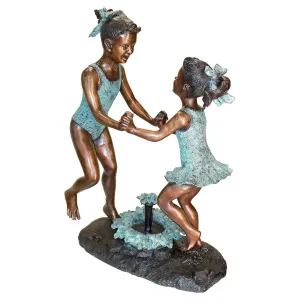 Design Toscano- Dancing Splash Girls Cast Bronze Garden Statue