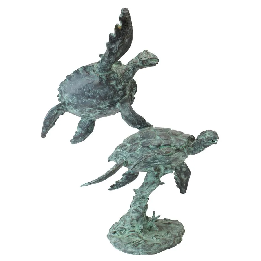 Design Toscano- Sea Turtles Bronze Garden Statue