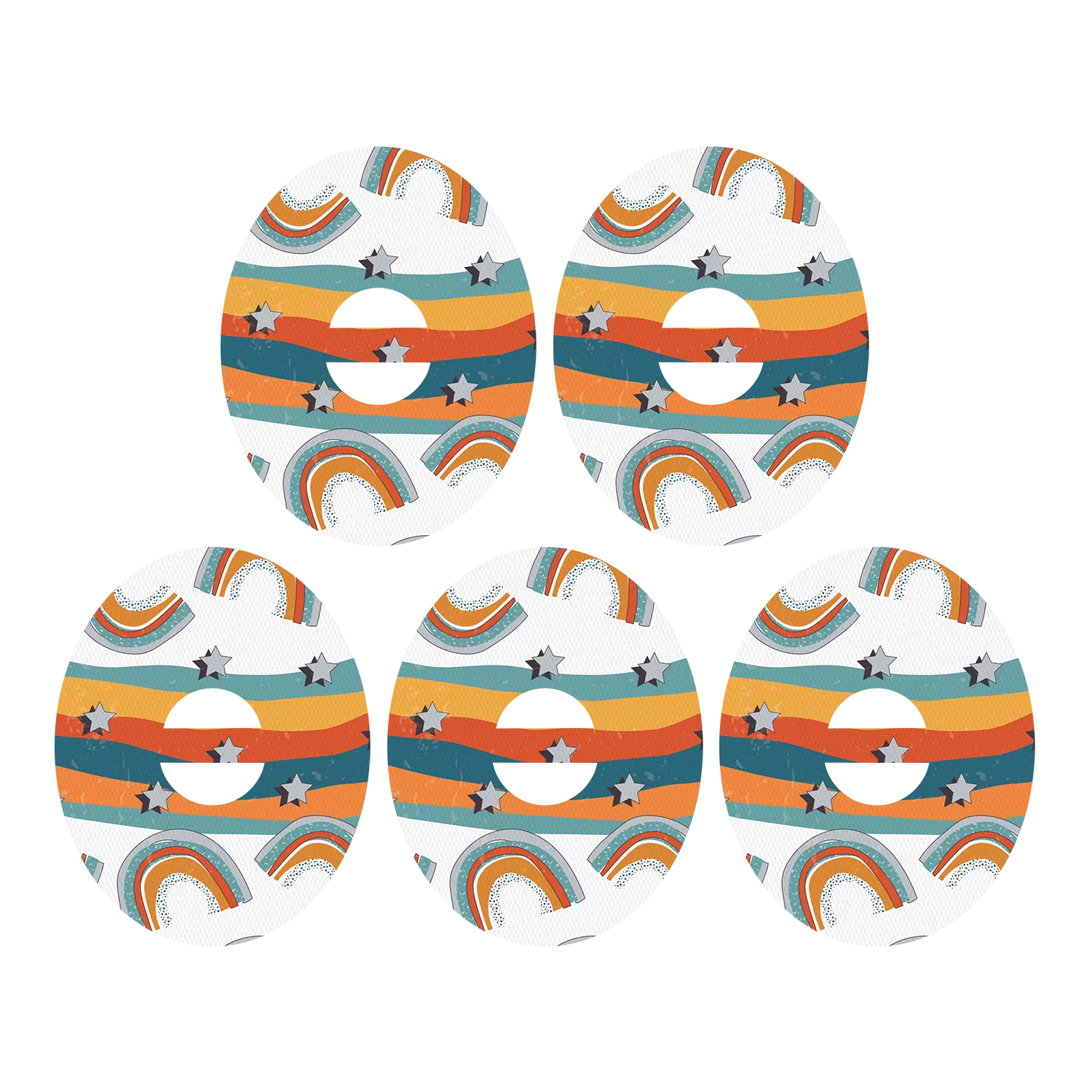 Dexcom Orange Rainbow Design Patches