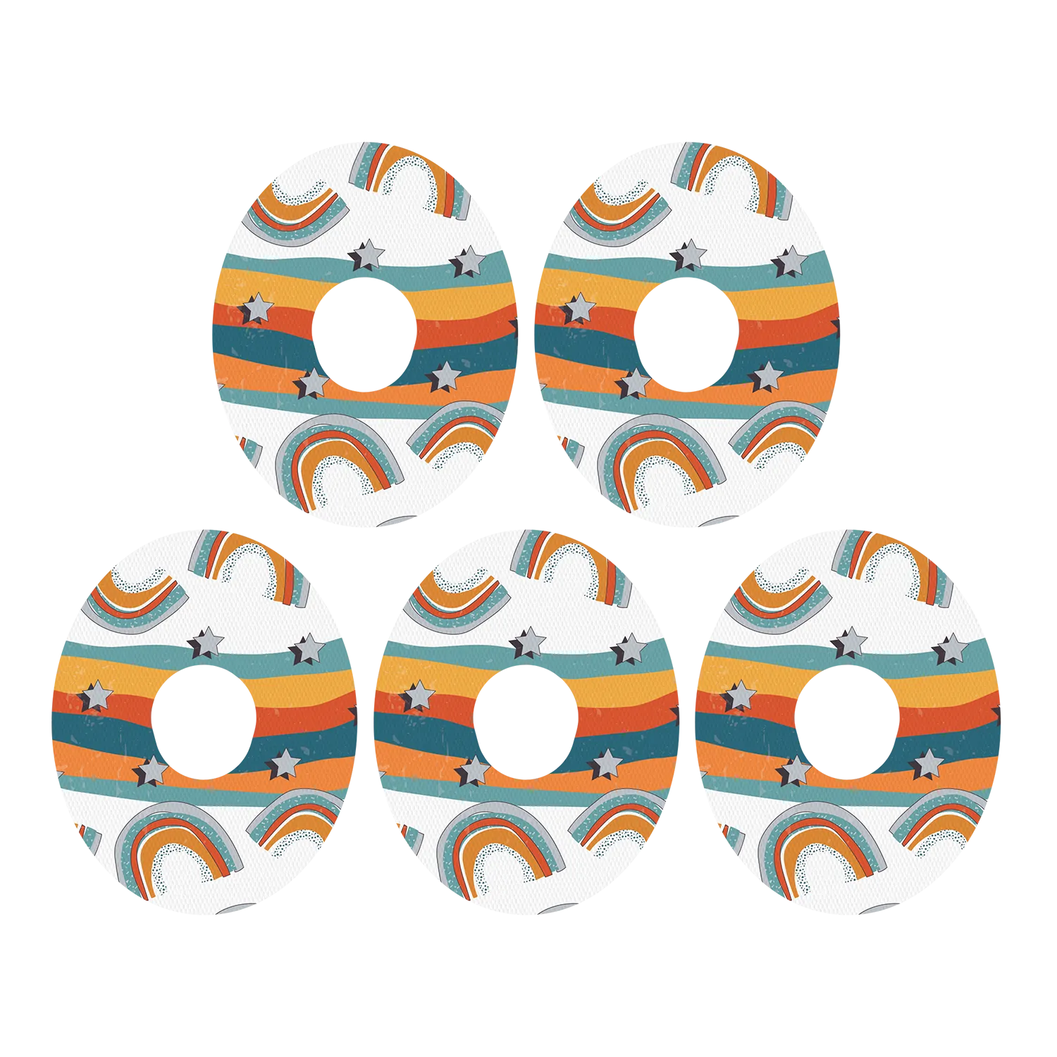Dexcom Orange Rainbow Design Patches