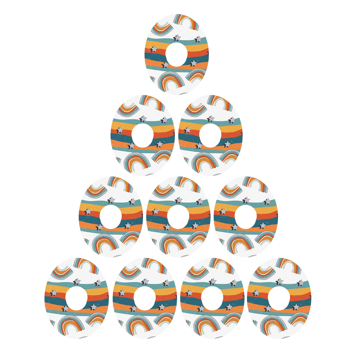 Dexcom Orange Rainbow Design Patches